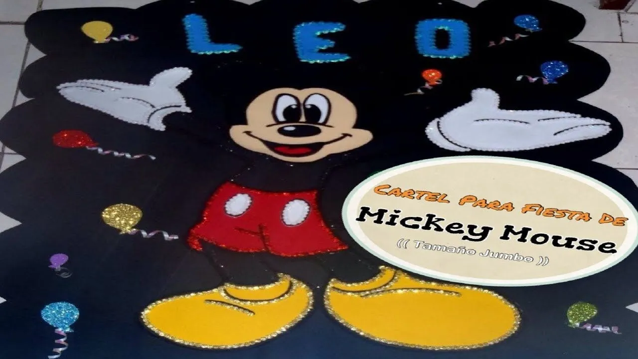 Mickey Mouse (( Tamaño Jumbo, En Foami )) - YouTube