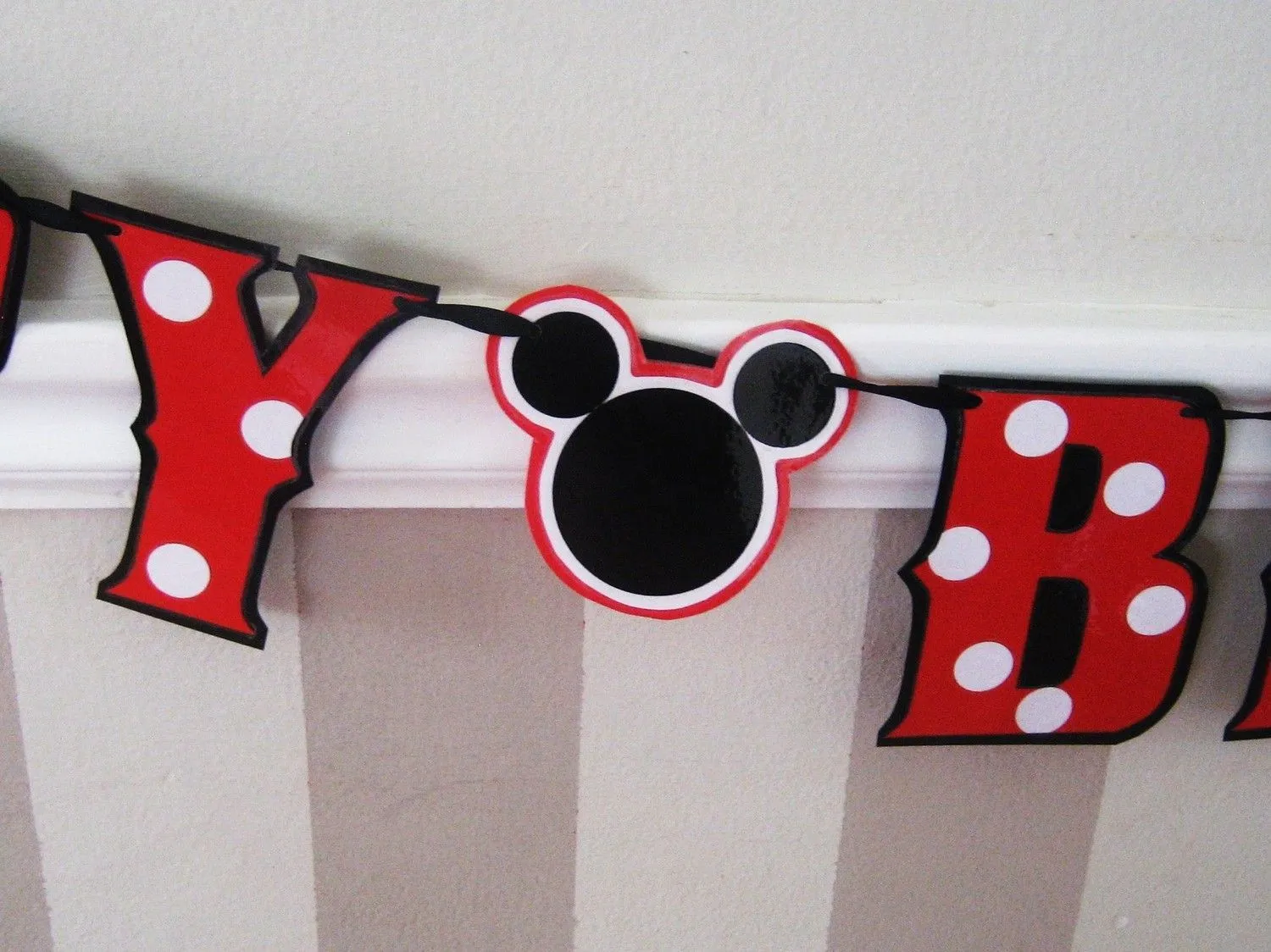 Mickey Mouse Themed Birthday Banner, Mickey Mouse Party, Minnie ...