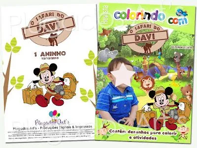 Mickey Safari - colorindo com ~ Plugados Art's - Produtos ...