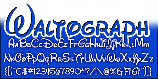 MICKEYAVENUE.com - Disney Fonts: Waltograph