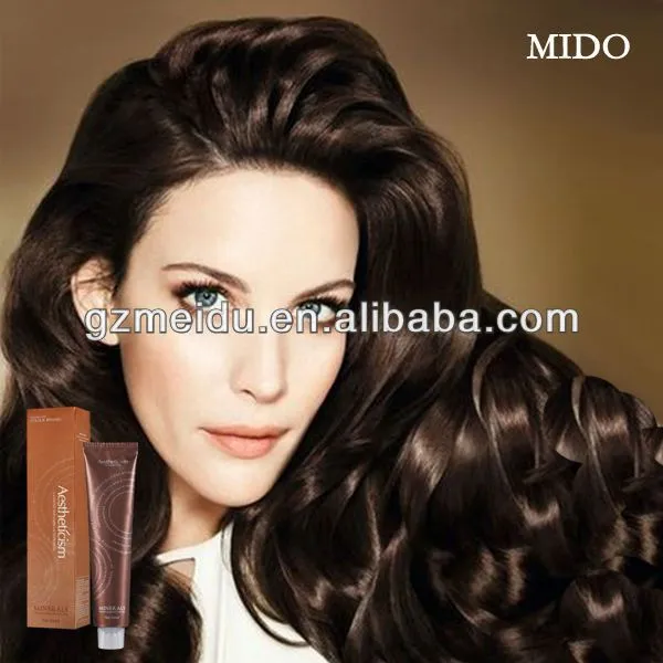 Mido noble café color de tinte de cabello cosméticos crema para el ...