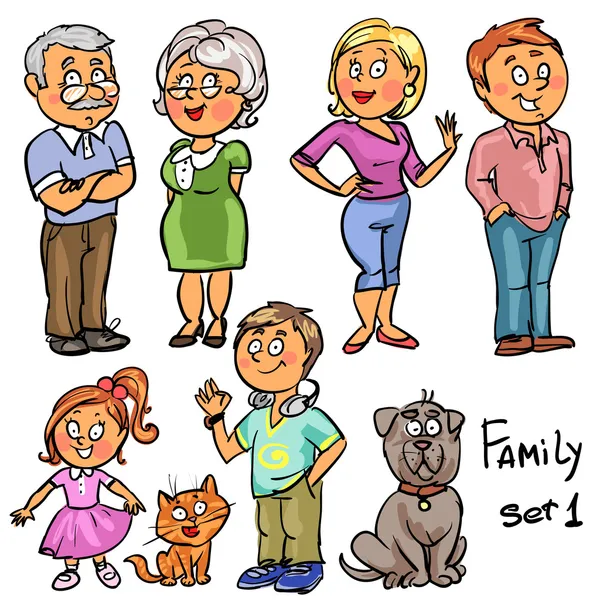 miembros de la familia — Vector stock © nataliahubbert #43416515