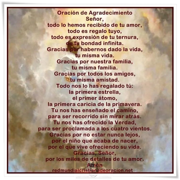 Oraciones de agradecimiento - Imagui