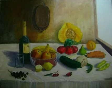 Miguel Perez M. - Pintura al Oleo: Bodegon