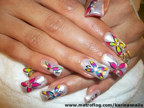 Miles de Diseños de Uñas: Diseños de uñas con Mariposas