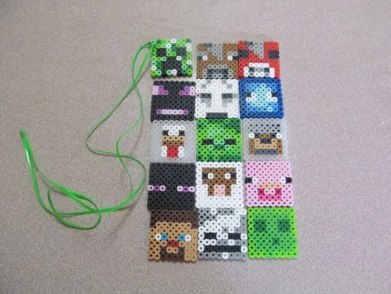 Unofficial Minecraft Inspired Creeper Zombie Steve Face Necklace ...