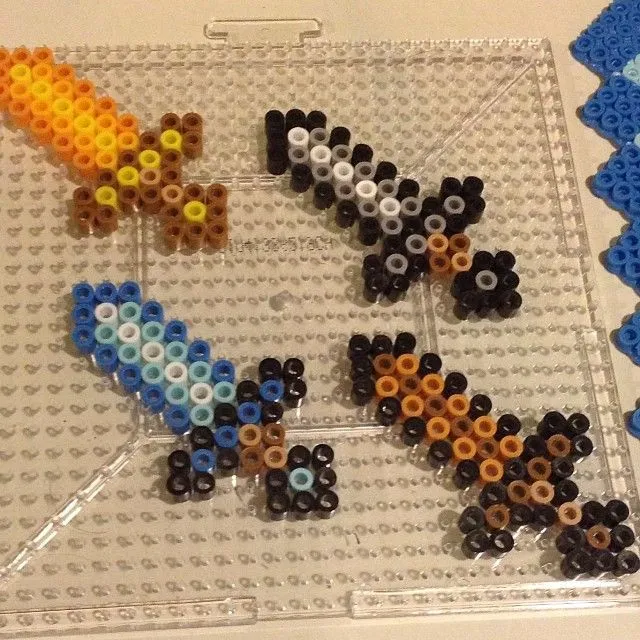 Minecraft swords perler beads by spikesadragon | pärlplatta ...