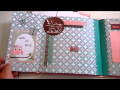 álbum bebé scrapbooking - versión niña - YouTube