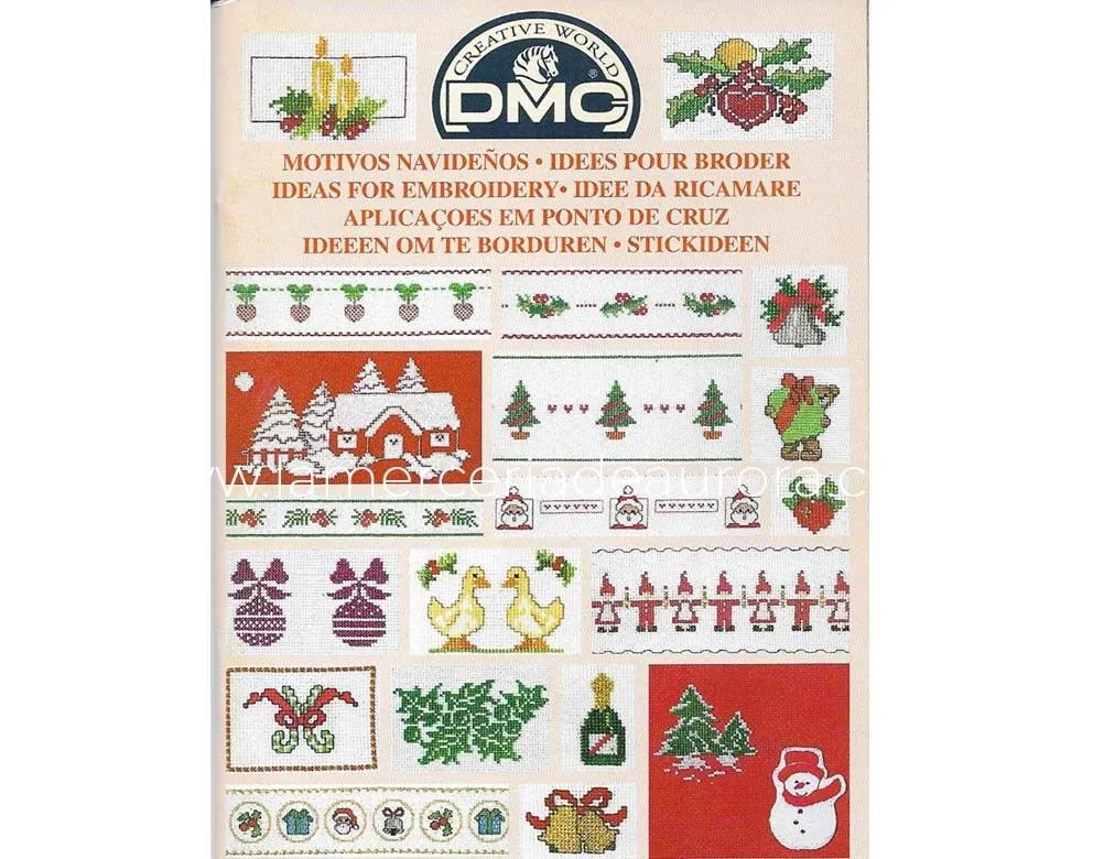 Mini libro punto de cruz DMC - Motivos Navideños
