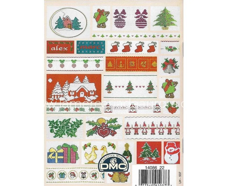 Mini libro punto de cruz DMC - Motivos Navideños