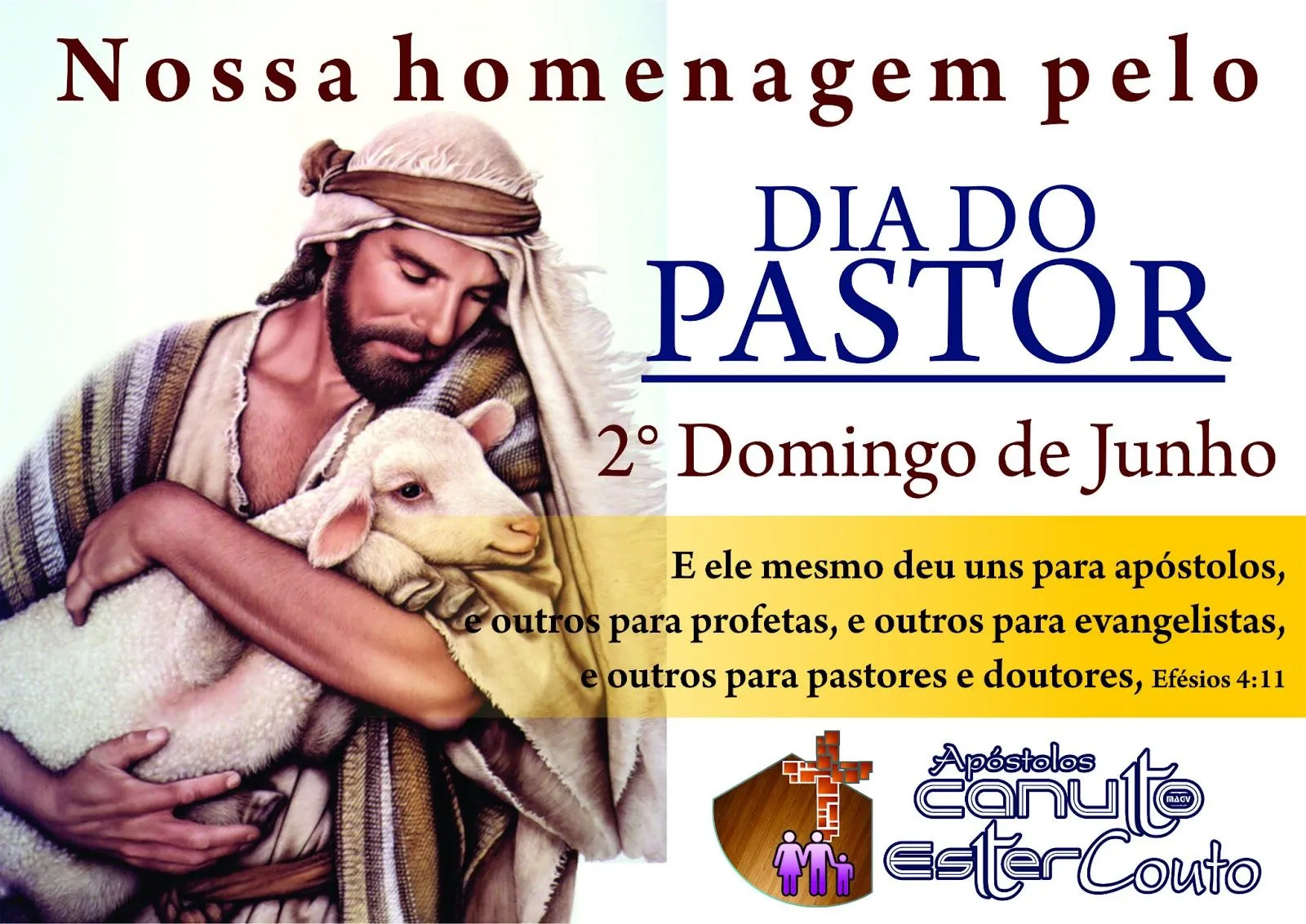MINISTÉRIO APOSTÓLICO GERANDO VIDAS: 09 DE JUNHO / DIA DO PASTOR