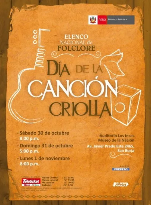 Ministerio de Cultura celebra El día de la canción criolla ...