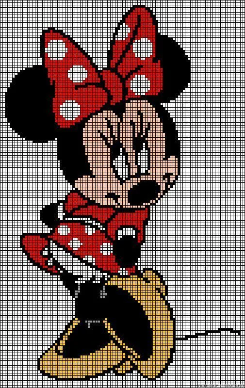 Minni Mouse | Disney cross stitch patterns, Disney cross stitch, Cross stitch embroidery
