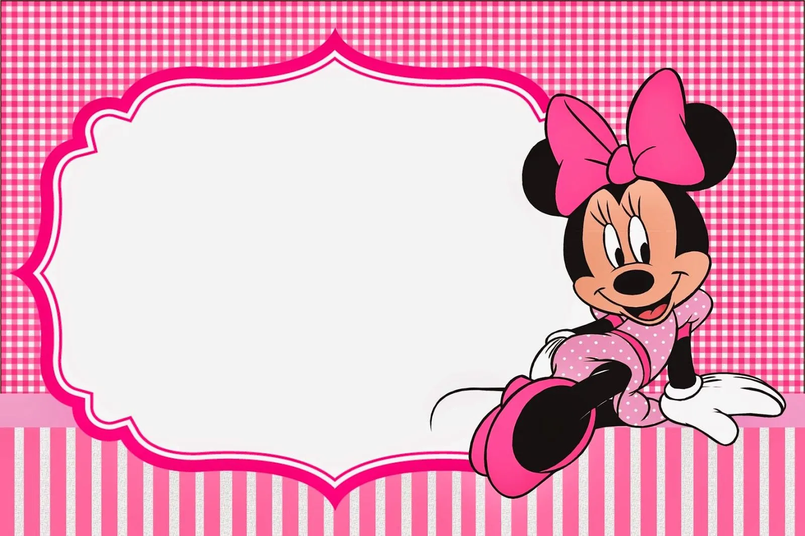 Minnie Cuadros Rosa: Invitaciones y Etiquetas para Candy Bar para ...