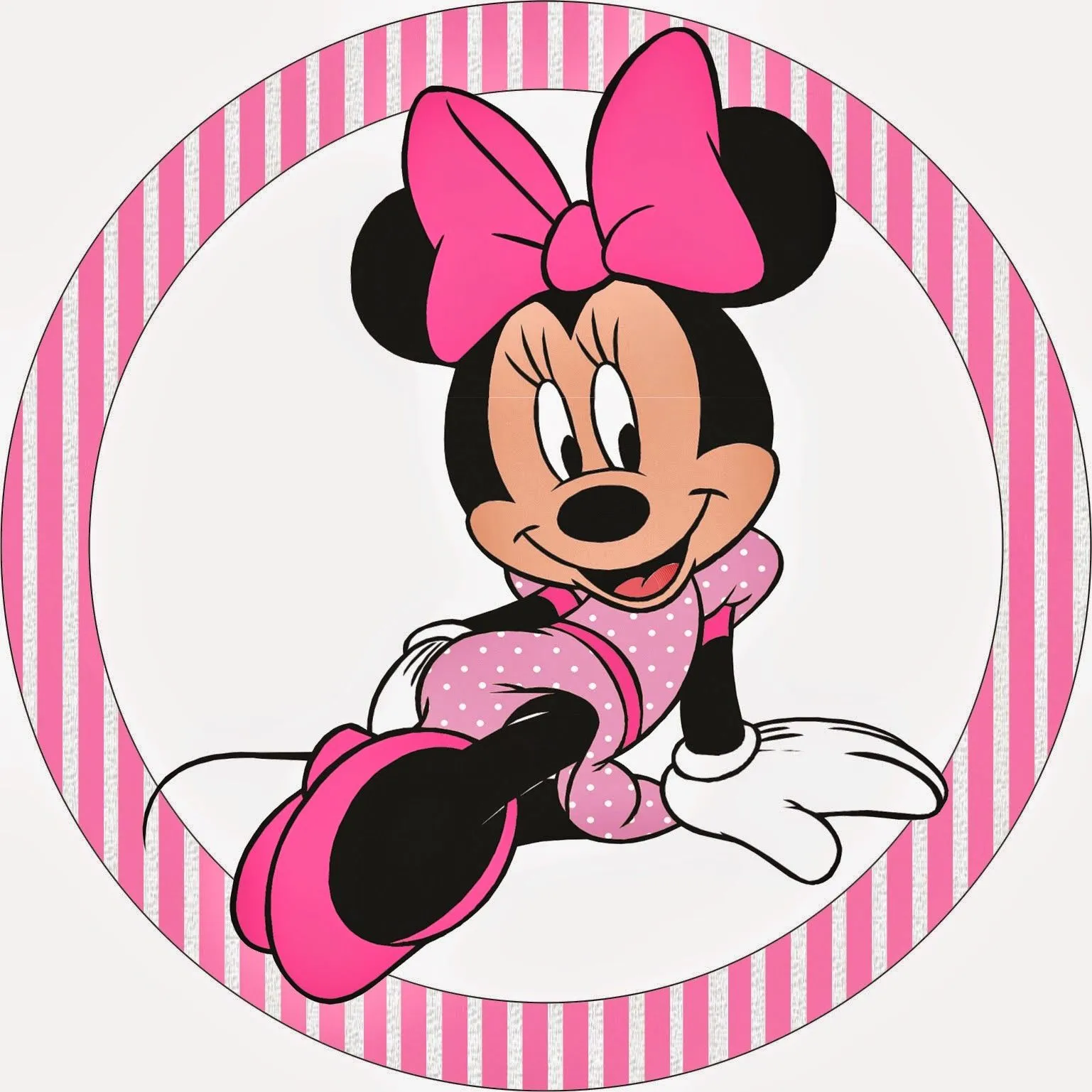 Minnie Cuadros Rosa: Toppers e Imprimibles Gratis para Fiestas ...