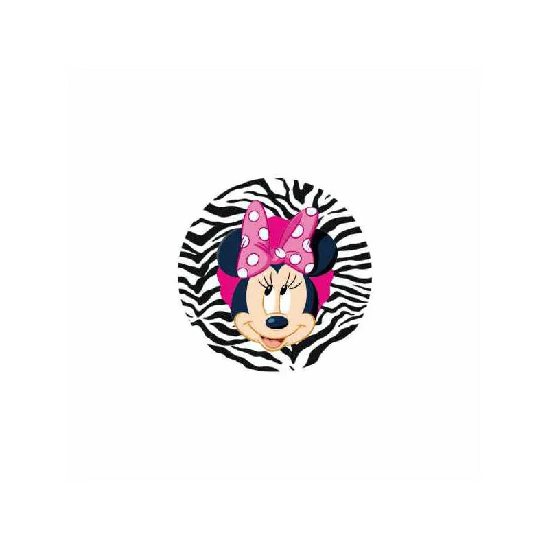 Minnie Lazo Rosa Zebra | Chapa personalizada