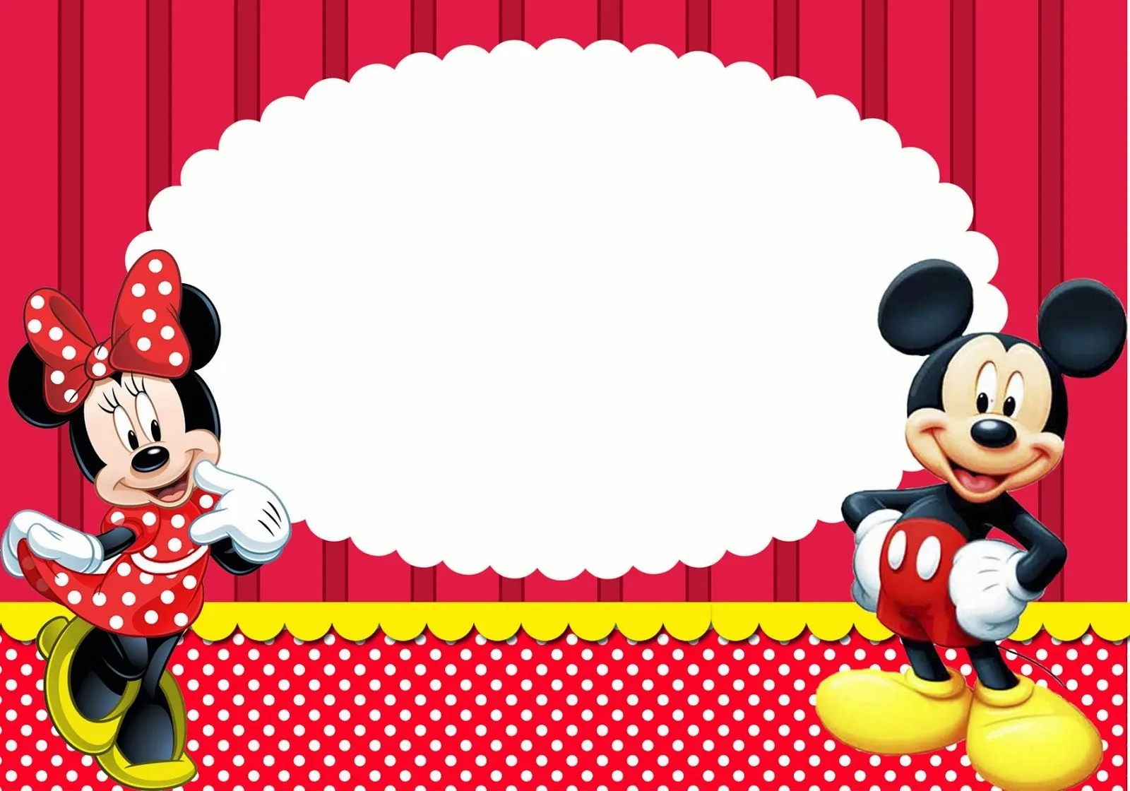 Minnie y Mickey: Imprimibles, Invitaciones y Tarjetas Gratis ...