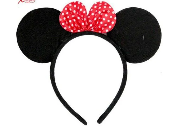 Nuevo minnie mickey mouse traje de vestir hasta las orejas diadema