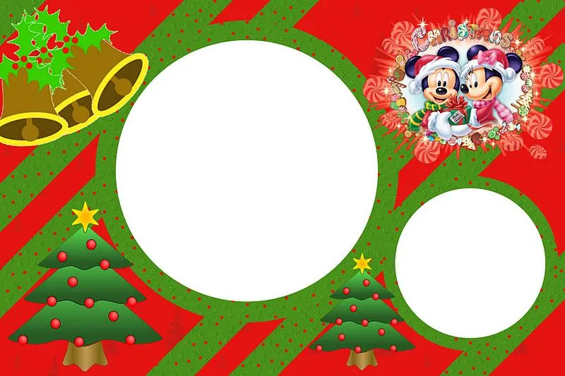 Minnie y Mickey en Navidad: tarjetas para imprimir gratis. - Ideas ...