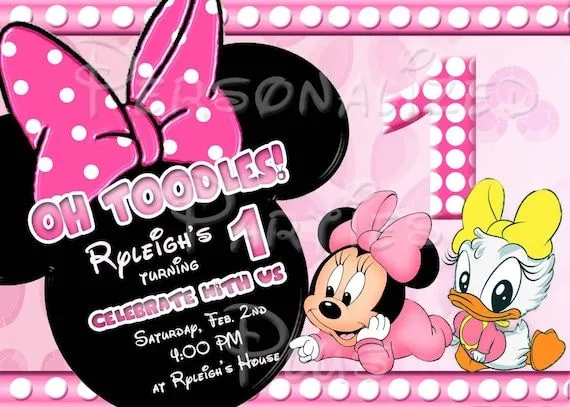 Minnie Mouse &Daisy Duck Invitations for birthday by PartiesPlus