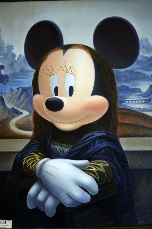 Minnie Mouse as Mona Lisa, pop art, Mickey Mouse Art. | ART : Mona ...