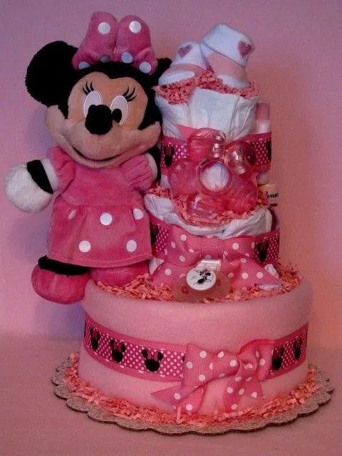 Minnie Mouse Baby Diaper Cakes | Flickr - Photo Sharing!