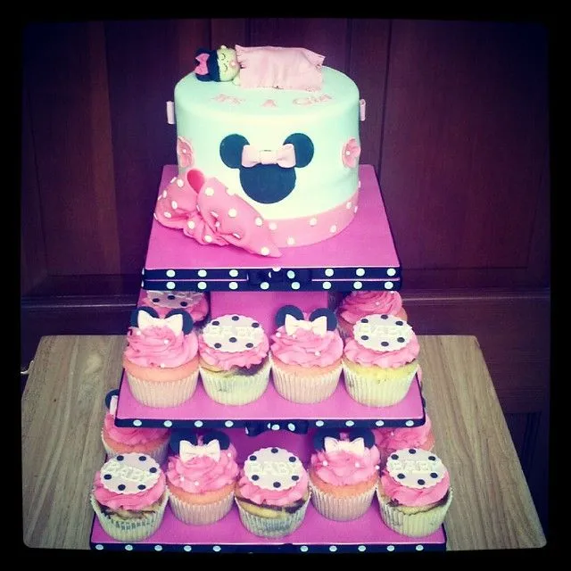 Minnie mouse baby shower cupcake tower | Flickr - Photo Sharing!