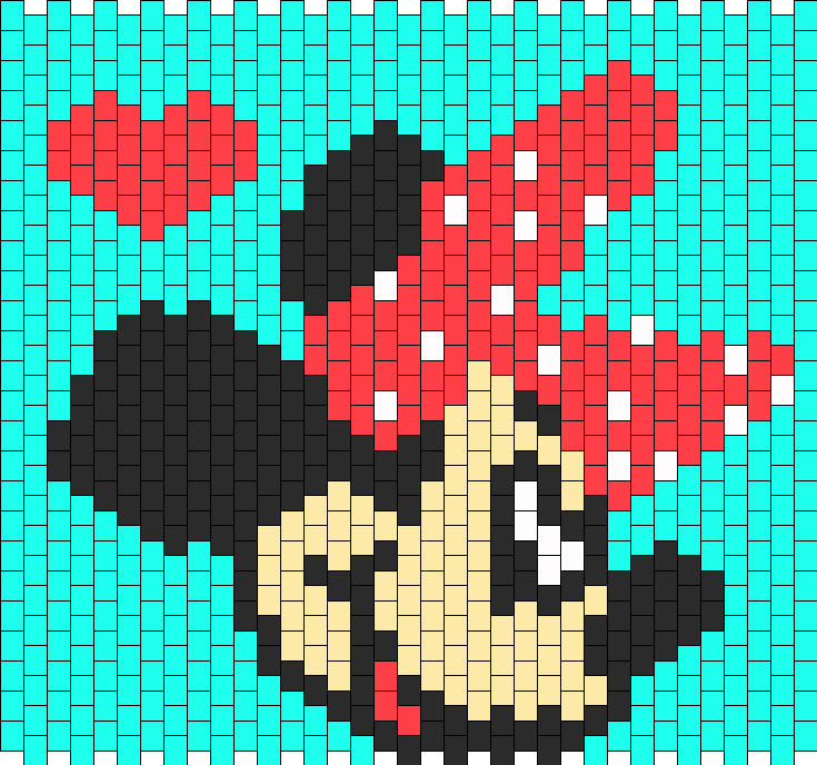 Minnie Mouse Bead Pattern | Peyote Bead Patterns | Characters Bead ...