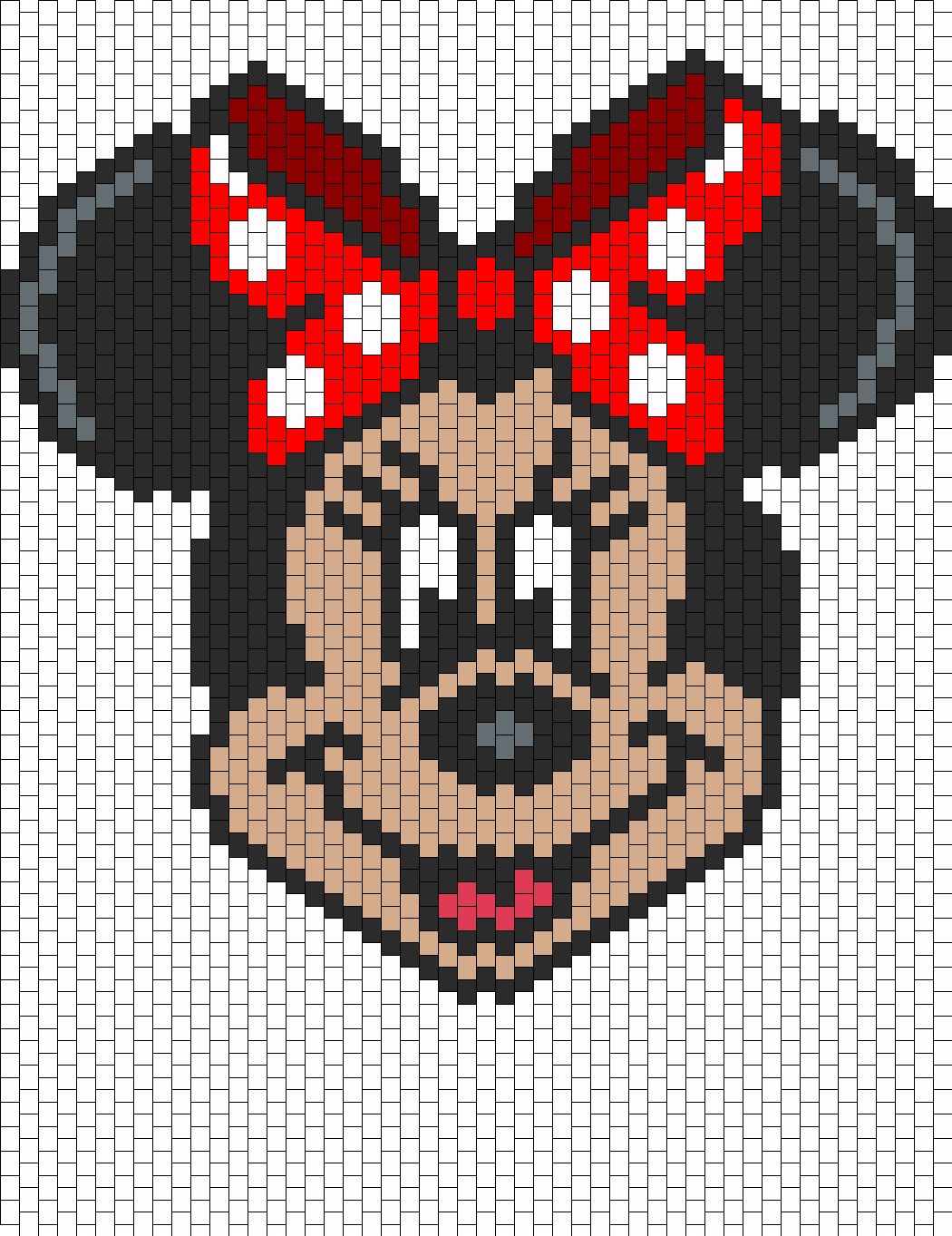 Minnie Mouse Bead Pattern | Peyote Bead Patterns | Characters Bead ...