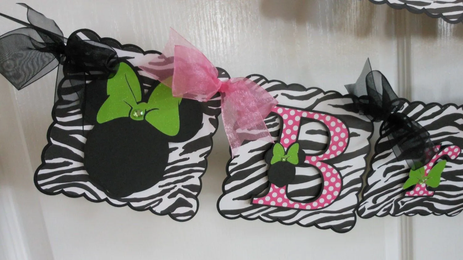 Minnie Mouse Birthday and Name Banner by ASweetCelebration on Etsy