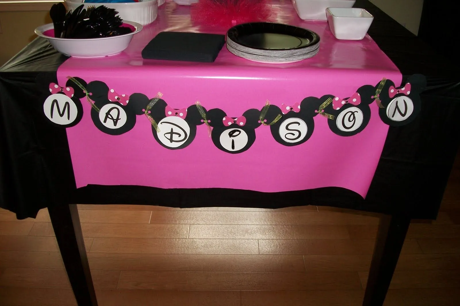 Minnie mouse birthday banner