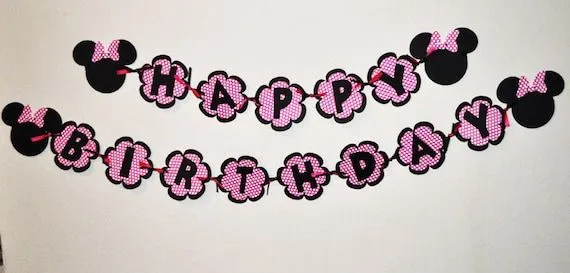 Minnie Mouse Birthday Banner Inspired by debspartydesigns on Etsy