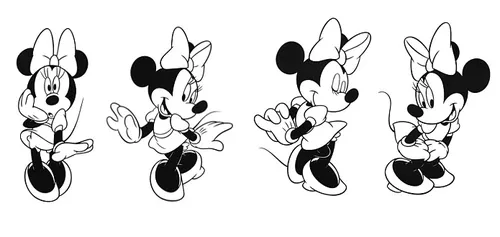 Minnie Mouse black and white - Imagui