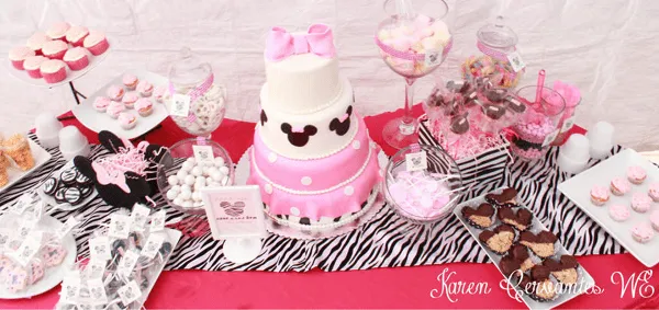 Minnie Mouse Candy Table Ideas Photograph | minnie mouse par