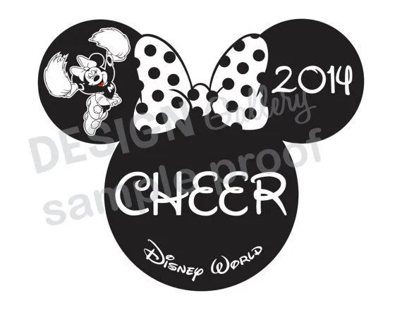 Minnie Mouse Cheer design DIY Printable Iron On Transfer Instant ...