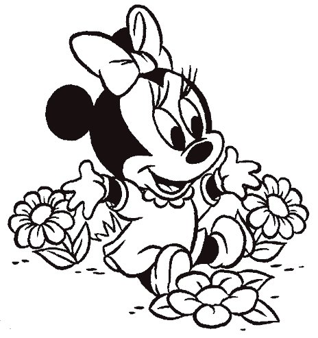 Minnie Mouse para colorear. 5 lindos dibujos diferentes. | Bebés ...