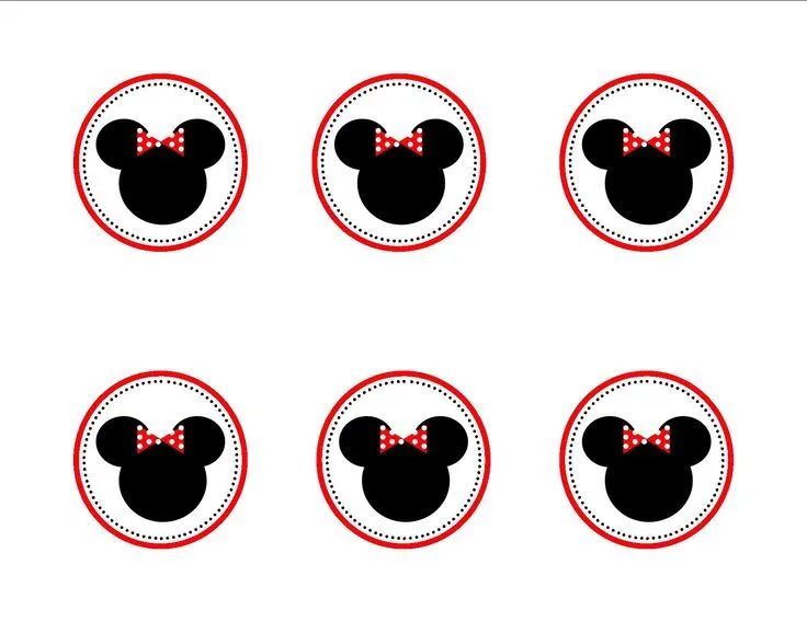 Minnie mouse cupcake topper templates | Printables | Pinterest