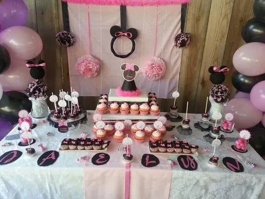 Minnie mouse dessert table | Yelp