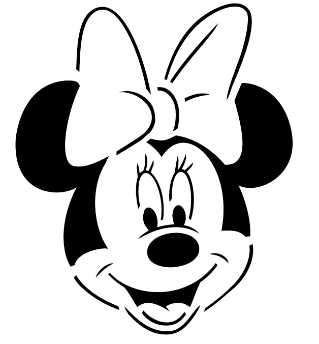 Minnie Mouse Face Outline - ClipArt Best