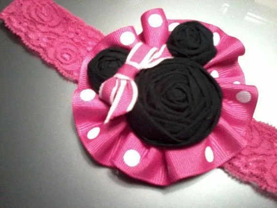 Minnie Mouse Hair Accessory Headband on Ruffle by RheasBlooms | Lazos