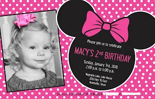 Minnie Mouse invitation