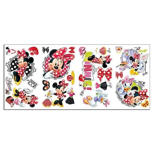 Minnie Mouse Loves to Shop Peel and Stick Wall Decals - Roommates ...