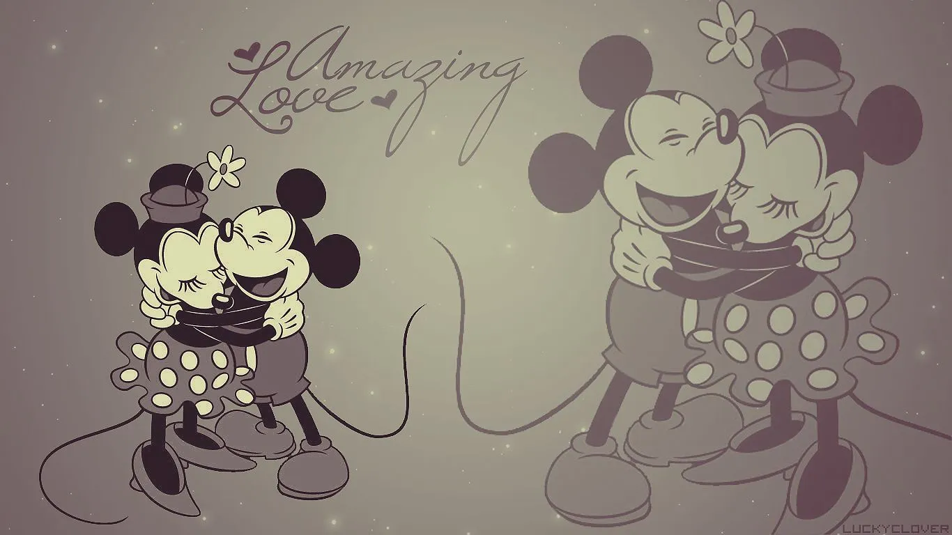 Minnie Mouse y Mickey Mouse enamorados antiguos - Imagui