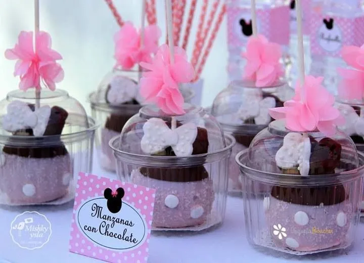 Minnie Mouse Party ~ Desserts ~ Chocolate Covered Apples ...