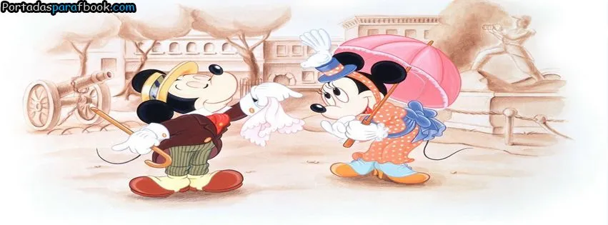 Mickey Mouse y Minnie enamorados para portada de FaceBook - Imagui