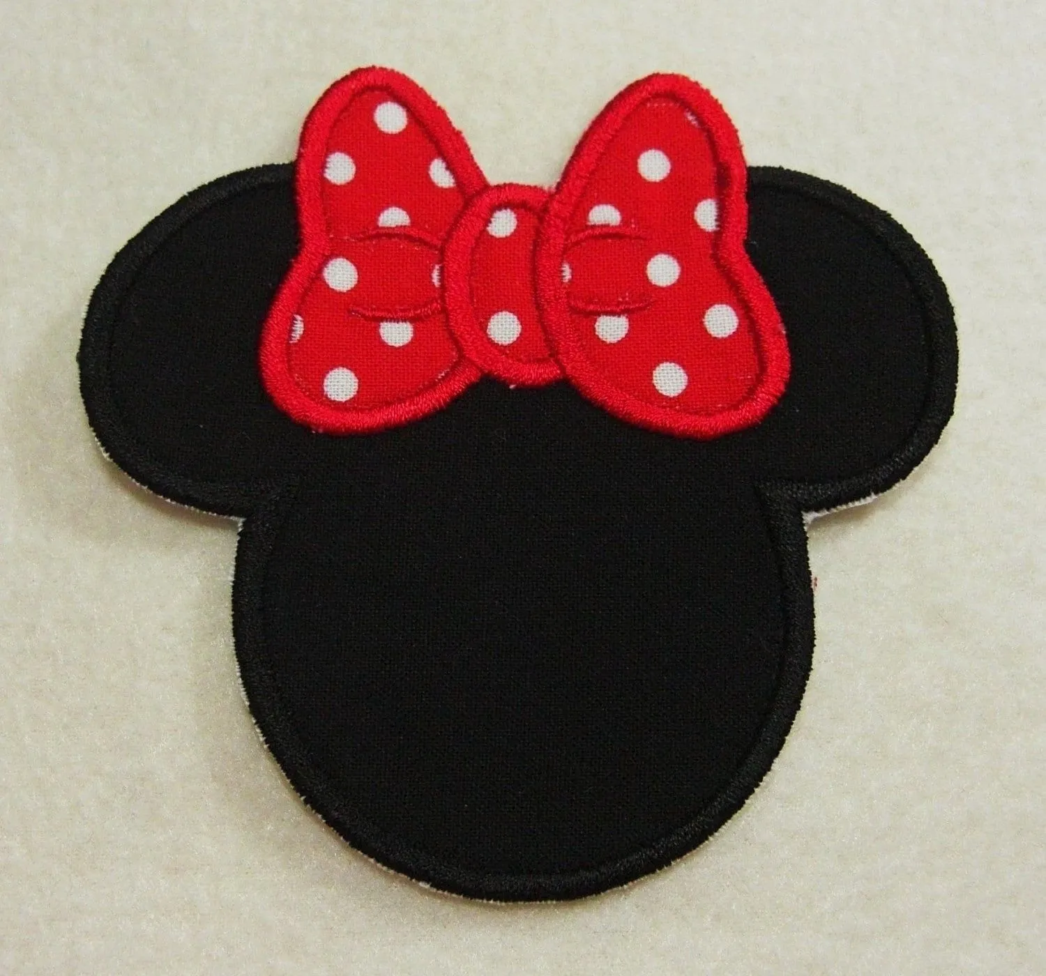 Minnie Mouse Silhouette Fabric Embroidered by TheAppliquePatch