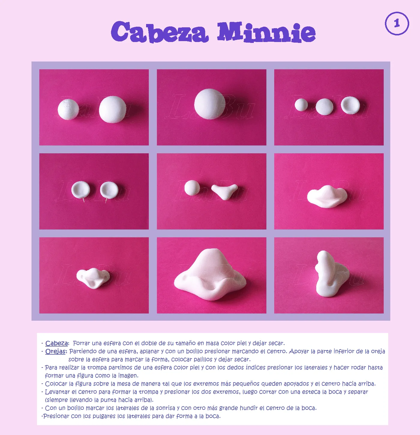 Minnie paso a paso en porcelana fria - Imagui