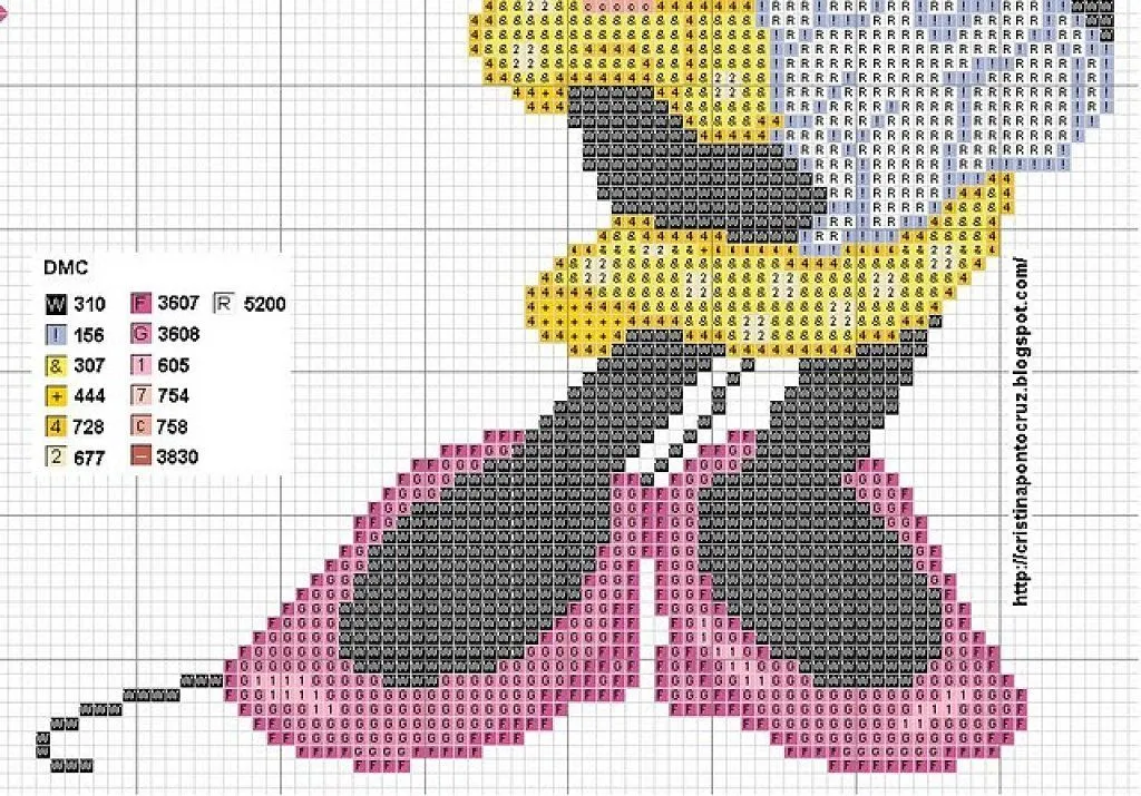 minnie en punto de cruz | Aprender manualidades es facilisimo.