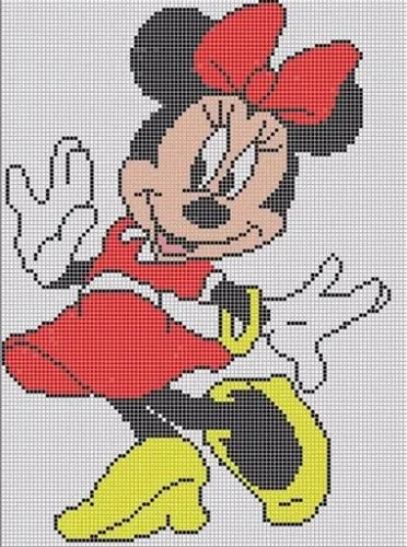 Minnie Mouse punto cruz - Imagui