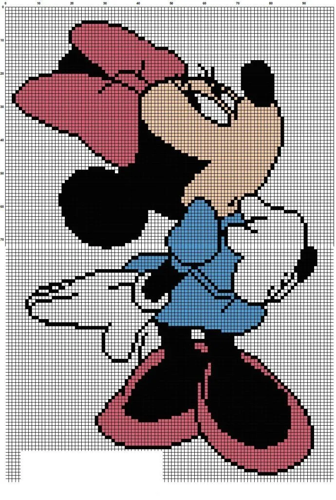 ▷ Minnie punto de cruz ¡Lo que necesitas AQUÍ!